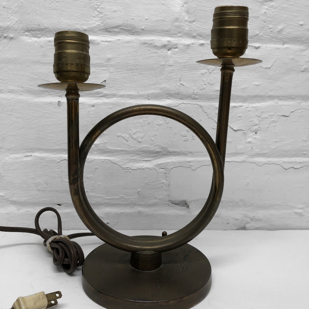 Kurt Max Linke Art Deco Brass Table Lamp 1920's